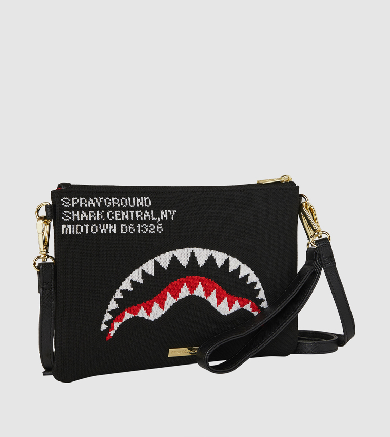 Shark Central Knit Crossover Clutch