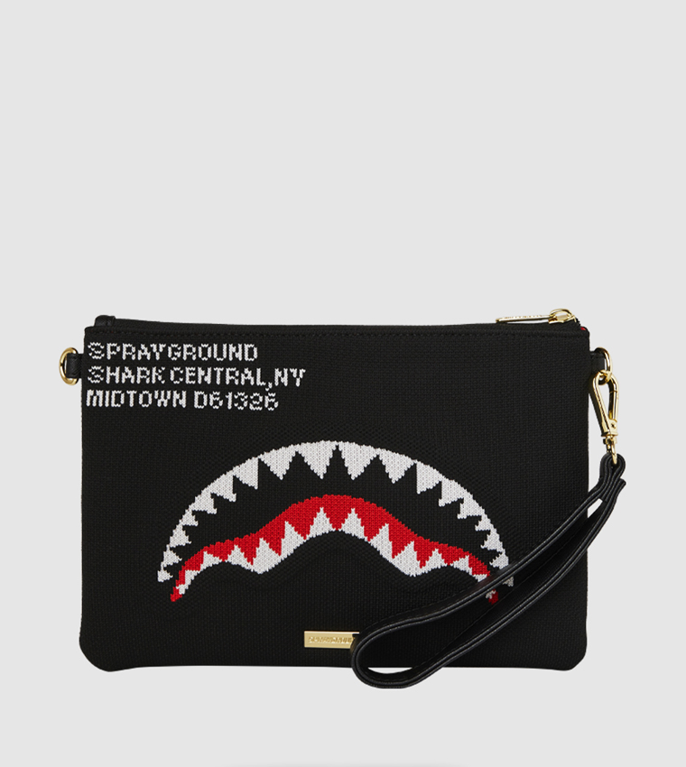 Shark Central Knit Crossover Clutch