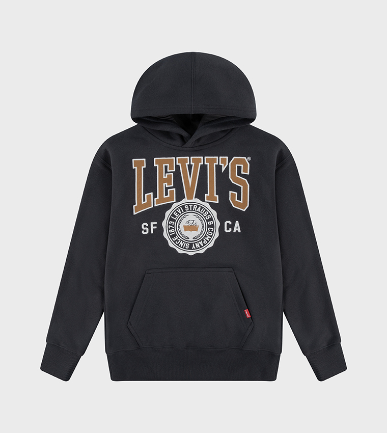 Buy Levi s Kids Logo Embroidered Long Sleeves Hoodie In Black 6thStreet Bahrain