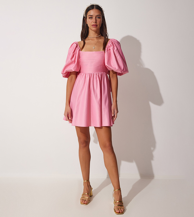 sachin and babi light blue dress Korean Summer Fashion Short Mini Dress College Style Lapel Slim Sexy Street  Dress Draw-string Thin Sheath Women Bodycon Dress main image 1