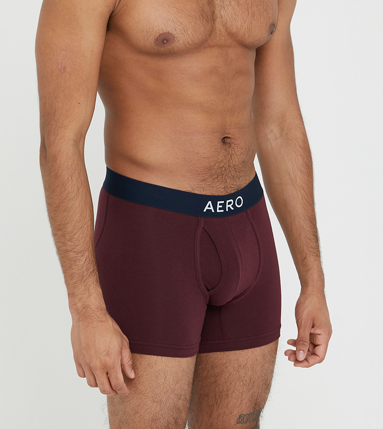 Aéropostale Fashion Knit Boxer Brief 3-pack in Red for Men