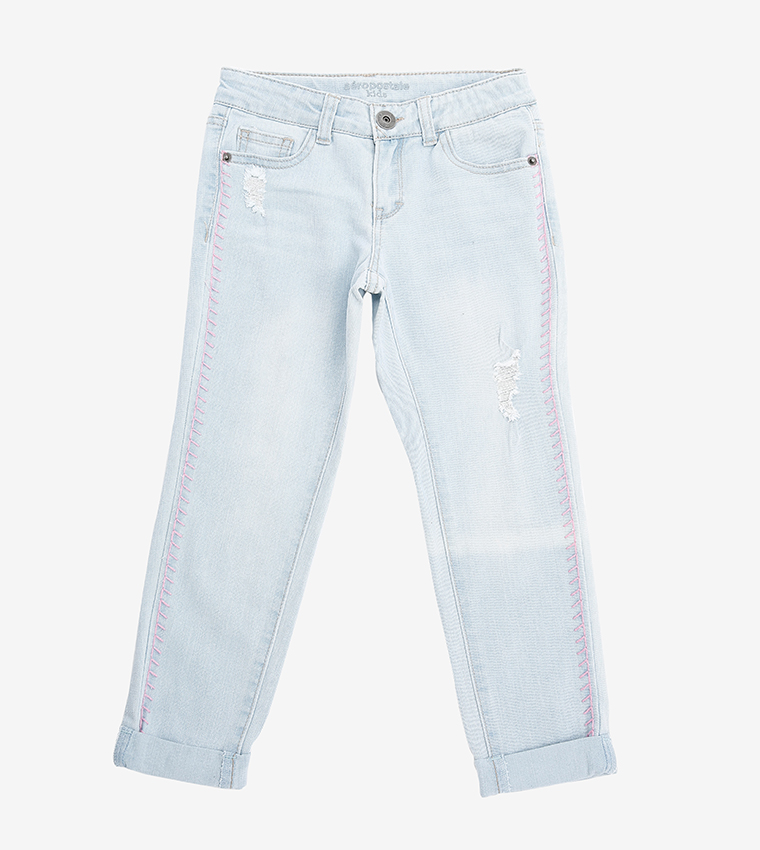 Buy Aeropostale PS Girls Denim Pants In Blue 6thStreet UAE - Main Image