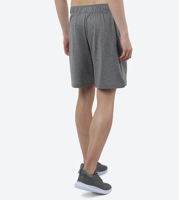 Melange Drawstring Waist Shorts