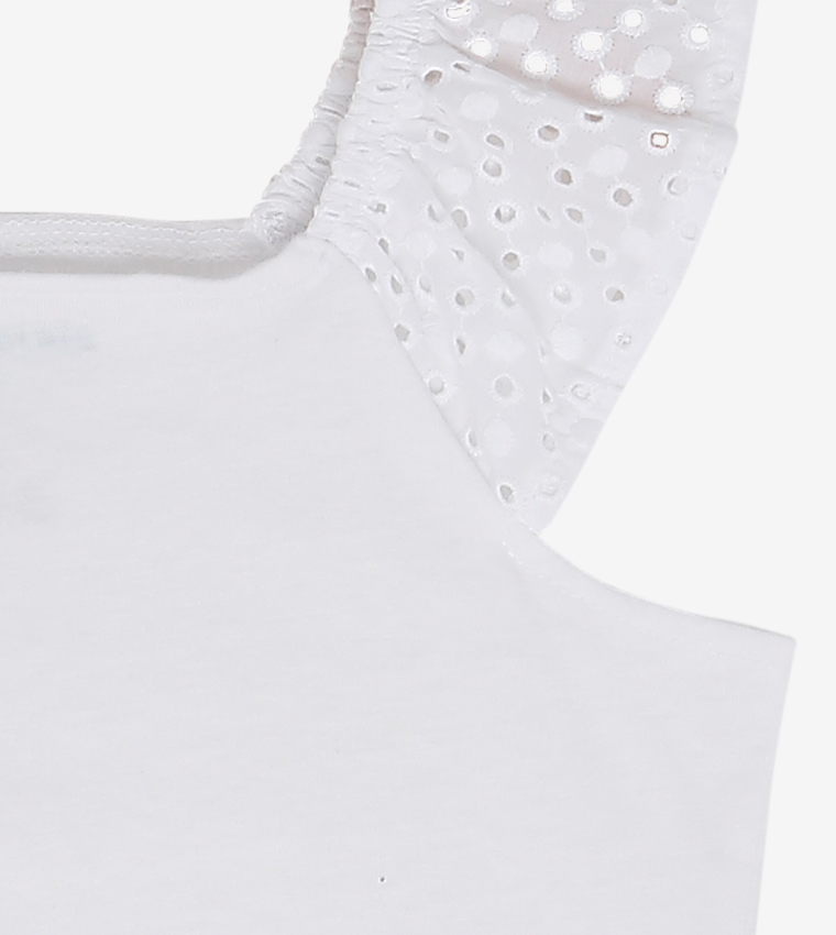 توب بناتي بأكمام قصيرة