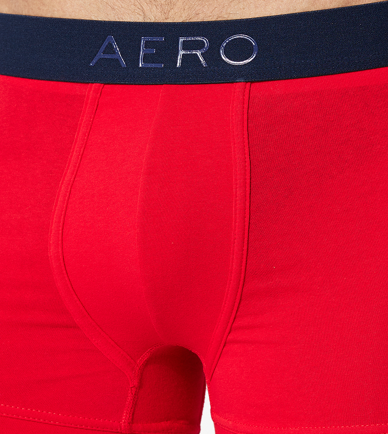Buy Aeropostale Rubberized Logo Knit Trunk In Red