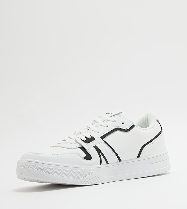 Contrast Trim Lace-Up Sneakers