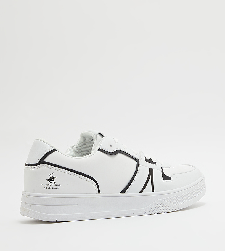 Contrast Trim Lace-Up Sneakers