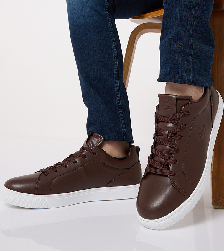 Logo Detail Lace-Up Casual Shoes