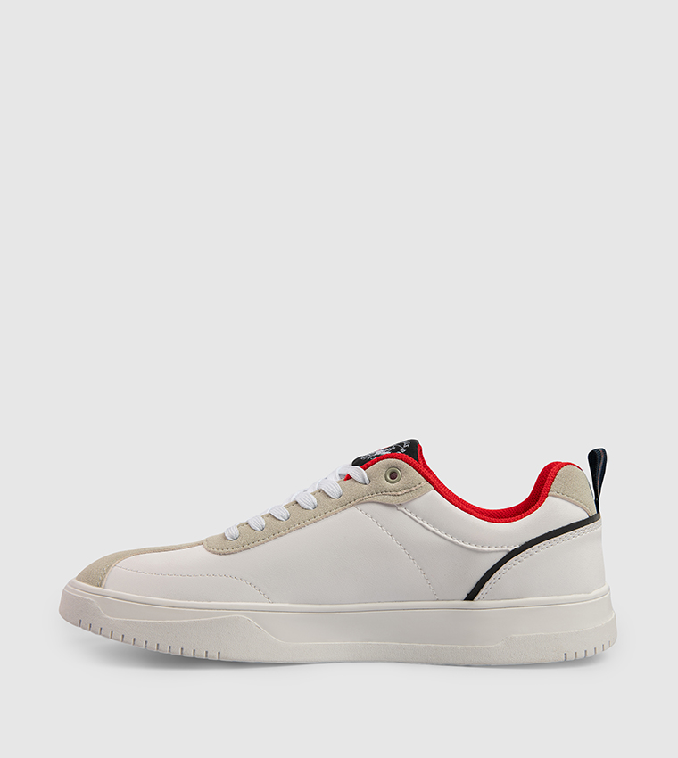 Logo Embroidered Lace-Up Sneakers