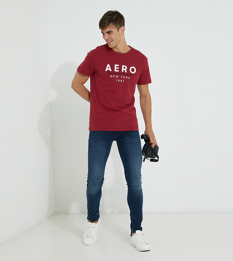 Buy Aeropostale Aero Multi Technique Print T Shirt In Red ..., حجم الصورة 760x850