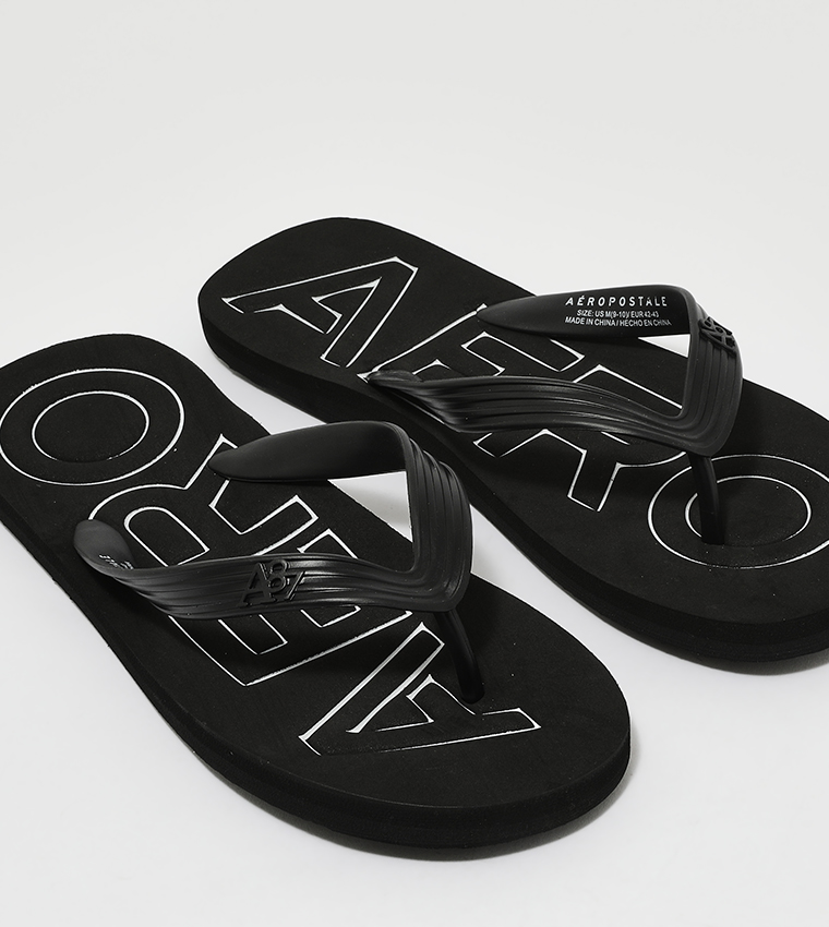 Buy Aeropostale Aero Boys Daily Use Comfortable Slippers In Black 6thStreet Qatar