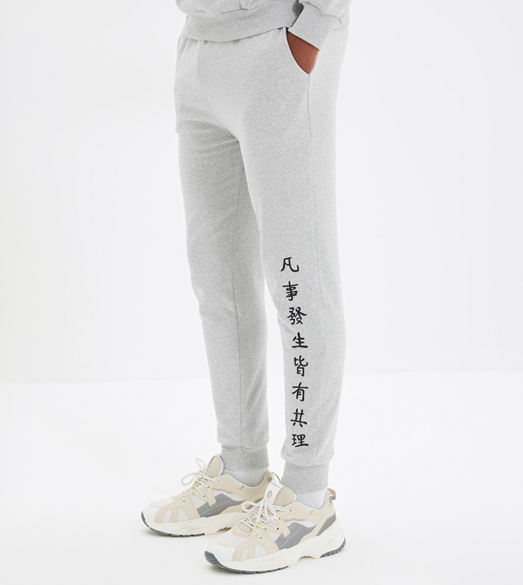 Embroidered Hooded Regular Fit Tracksuit Set