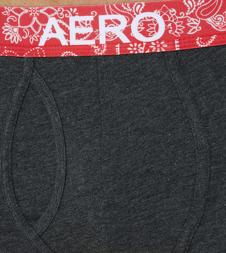 Buy Aeropostale Aero Guys Stretch Solid Trunks In Grey
