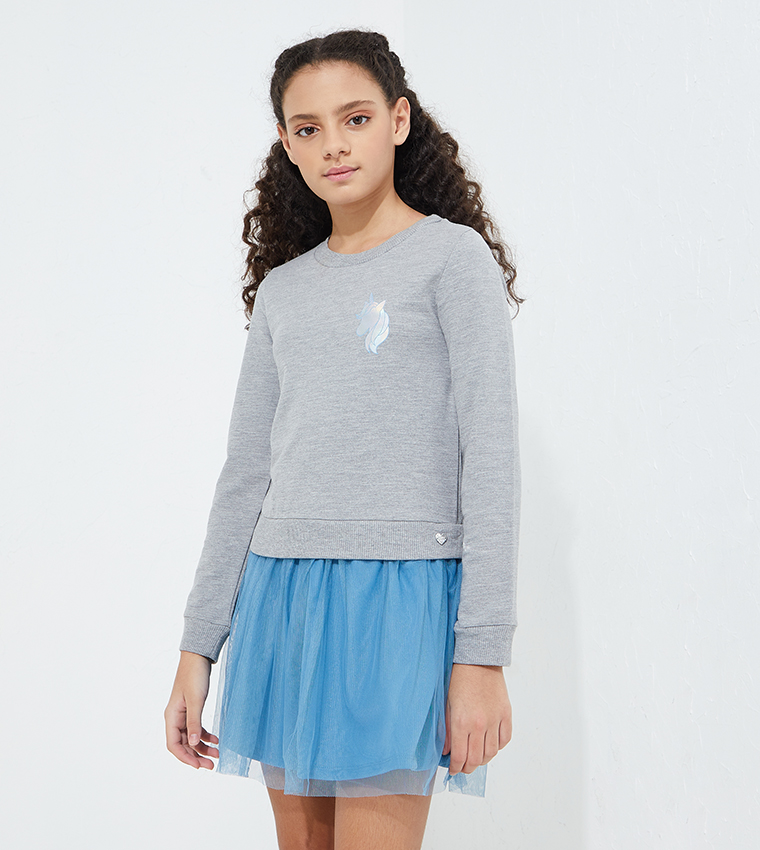 Aero Girl's Long Sleeves Knit Dress