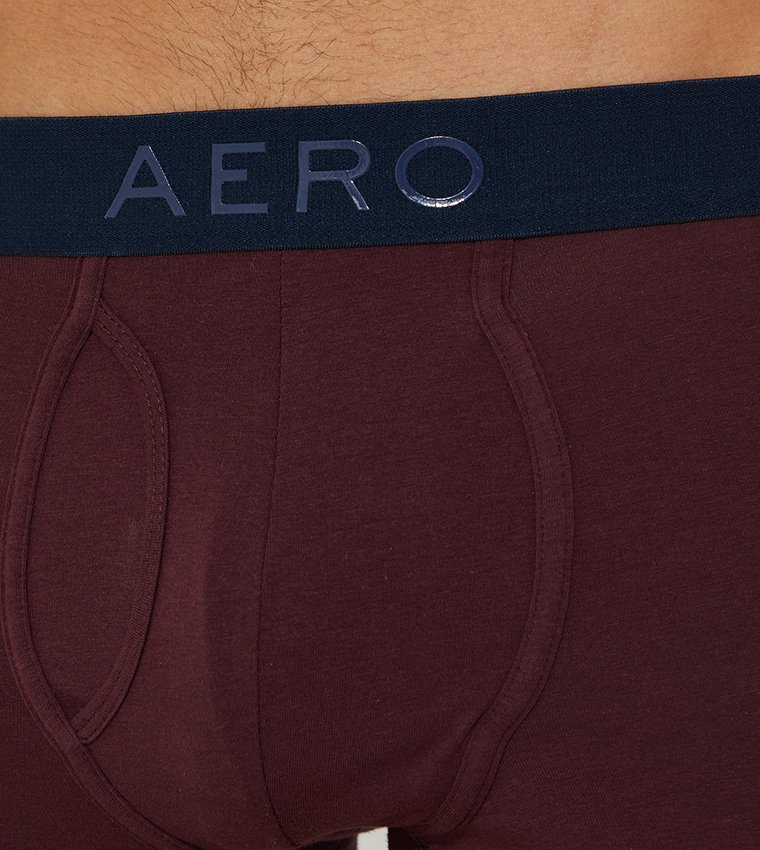Buy Aeropostale Aero Guys Stretch Solid Trunks In Red