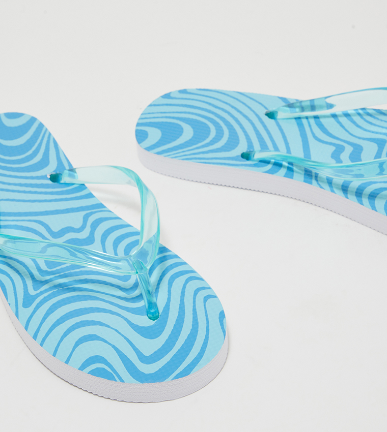 Aeropostale Girl's Tonal Swirled Flip-Flops
