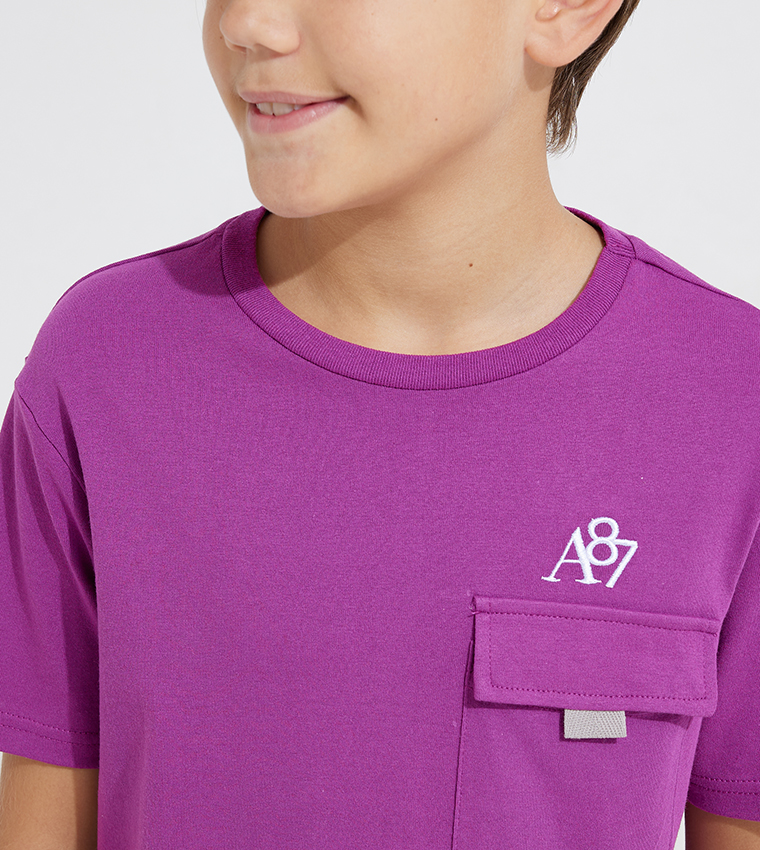 Aero Boy's Logo Embroidered T-Shirt