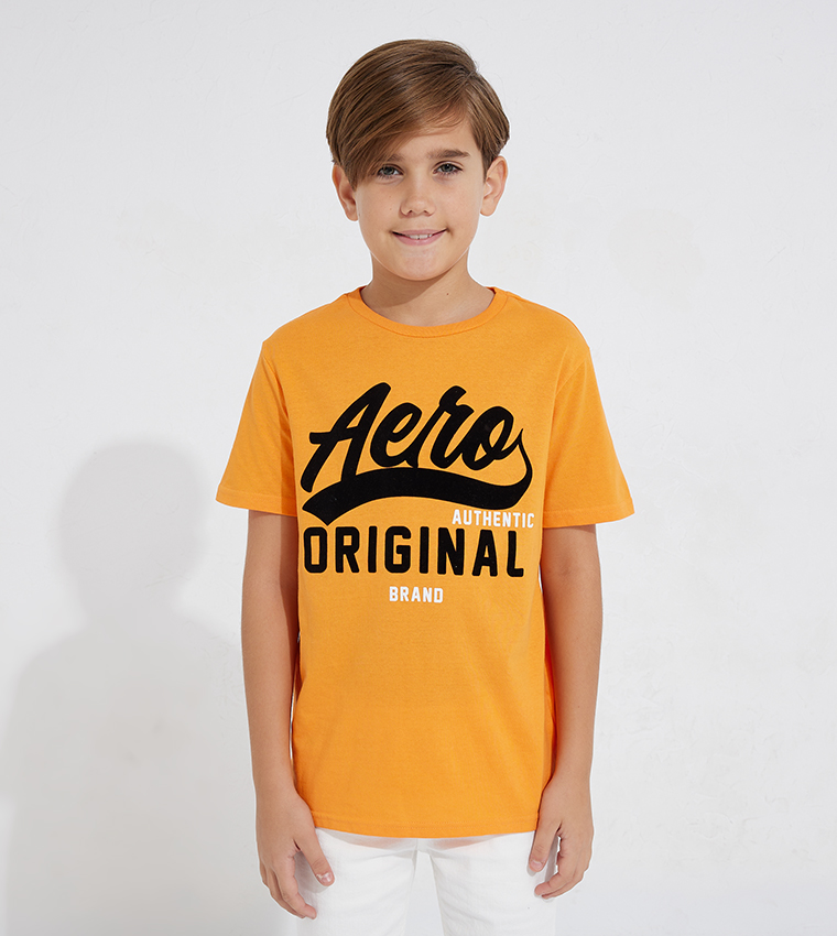 Orange t shop shirt boy