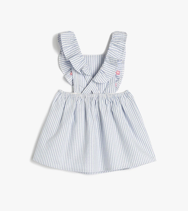 Gant pinstripe ruffle clearance dress