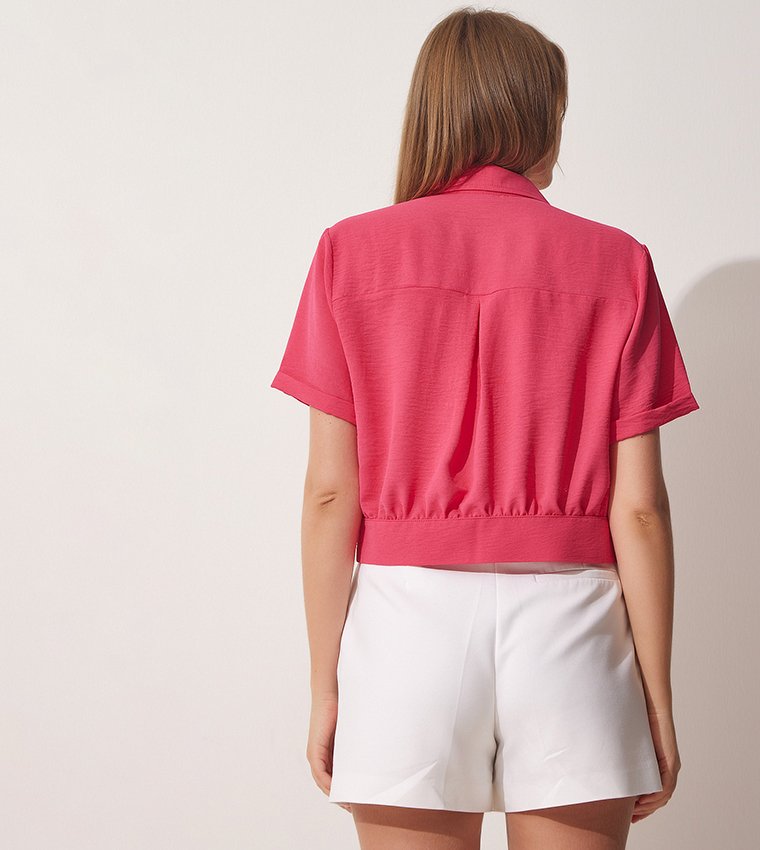 Pink short 2025 sleeve jacket