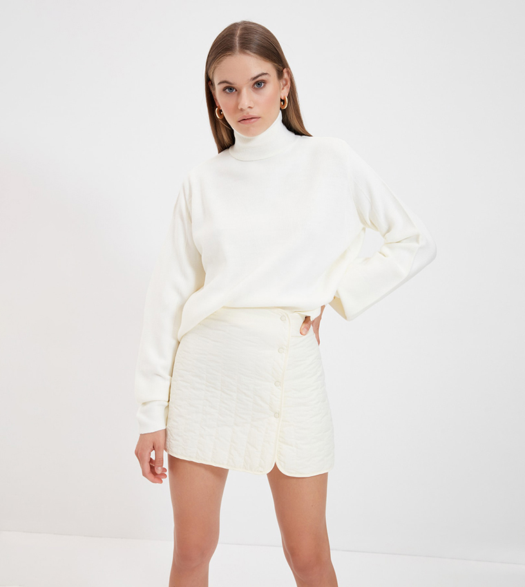 Buy Trendyol Casual Knitted Sweater In White | 6thStreet UAE