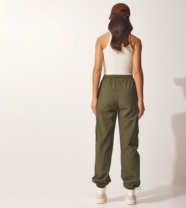 Peached Twill Cargo Joggers