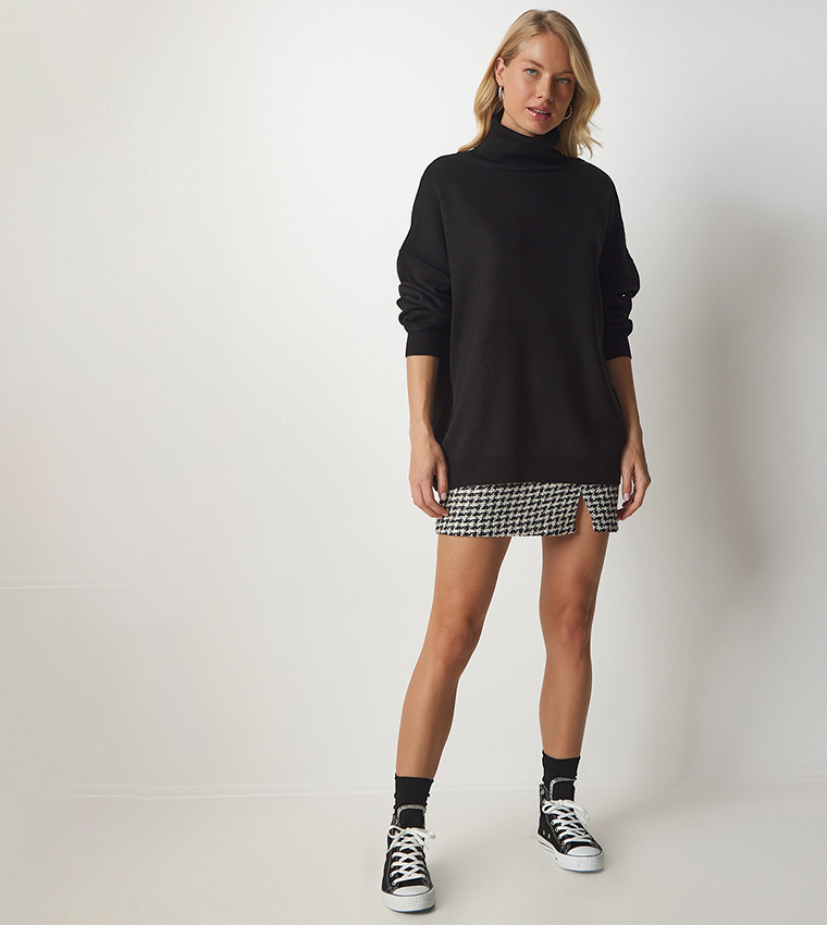 Oversized black hotsell sweater outfit