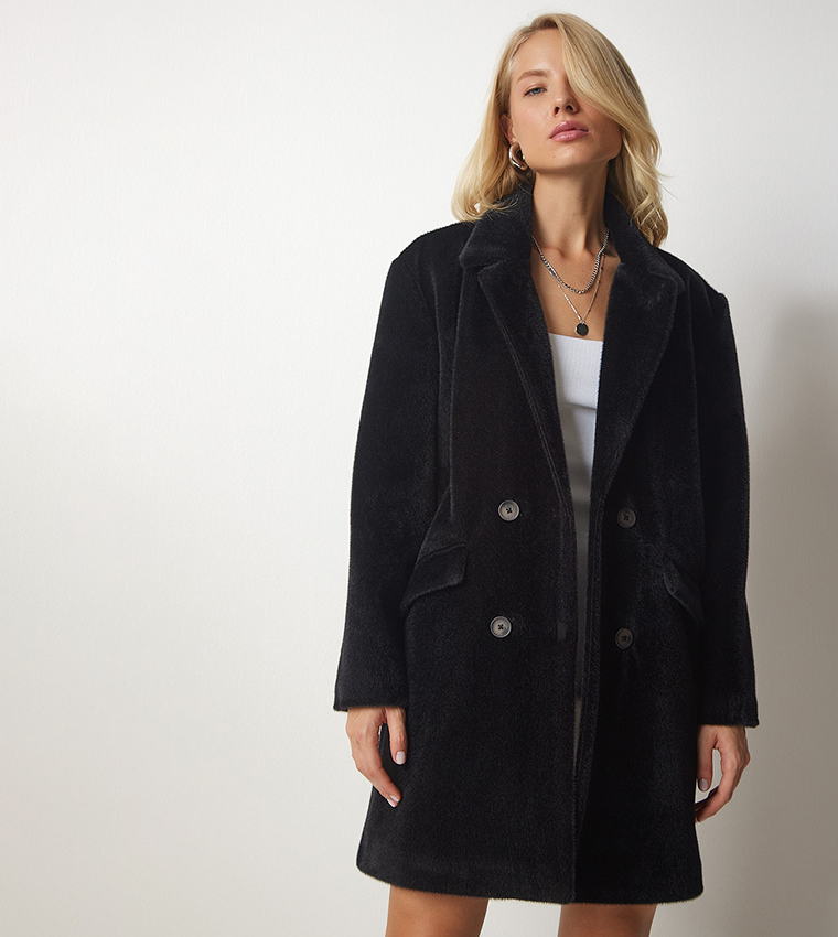 Oversized black coat clearance womens