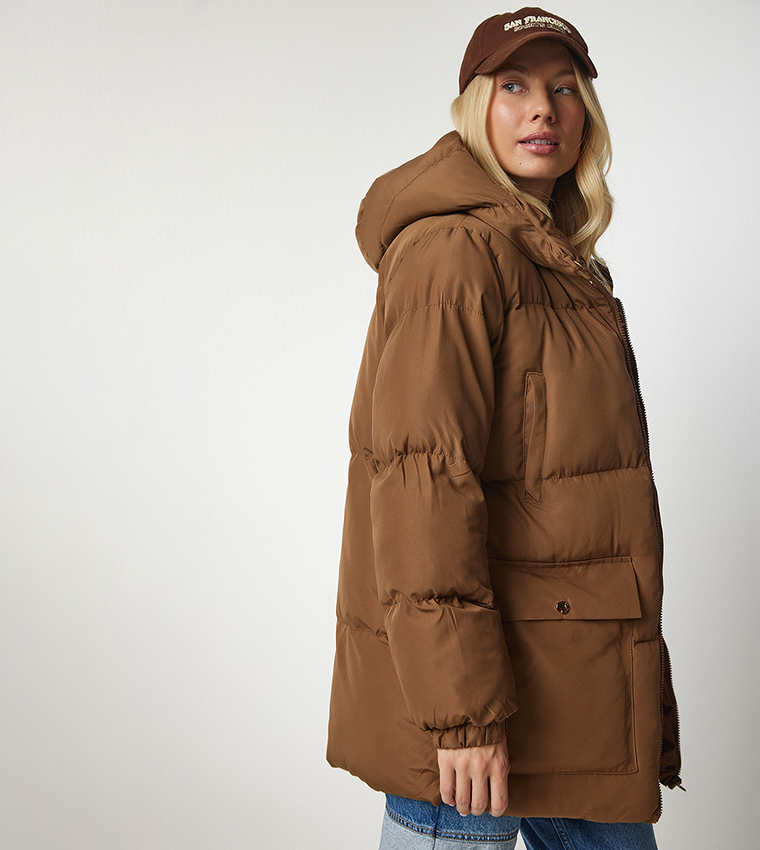 Caramel hotsell puffer jacket