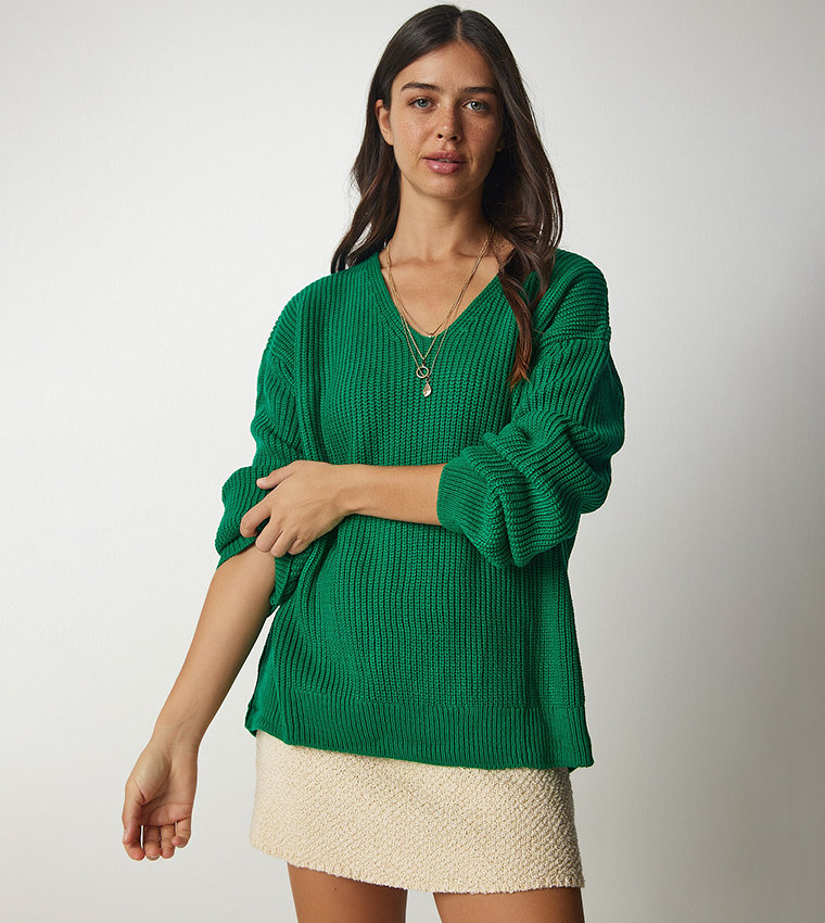 Dark green oversized on sale sweater