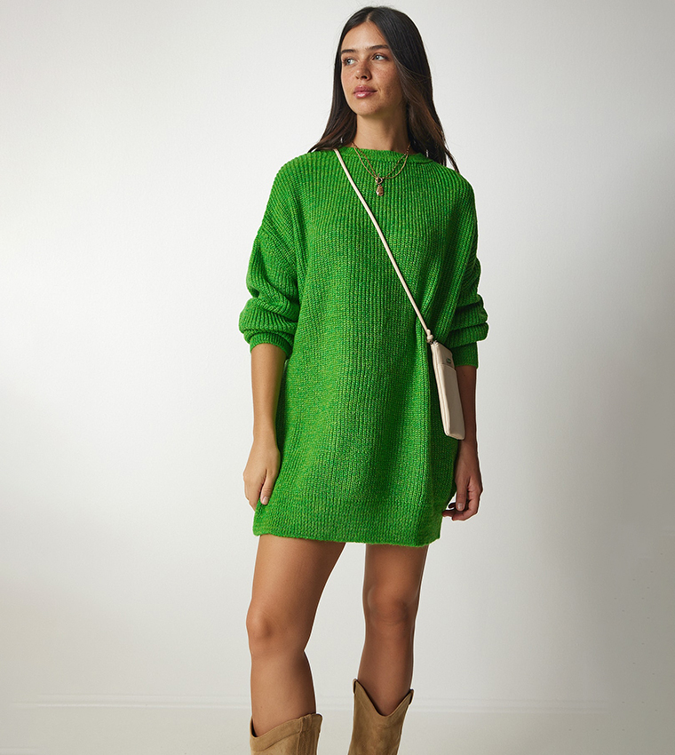 bright green jumper dress Buy Bottle Green Two Piece Dress Stitched Online Pakistan – ZAUK STORE main image 0