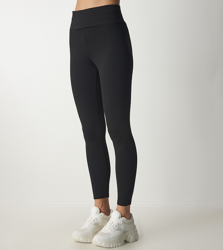 Buy Happiness İstanbul High Waist Active Leggings In Black