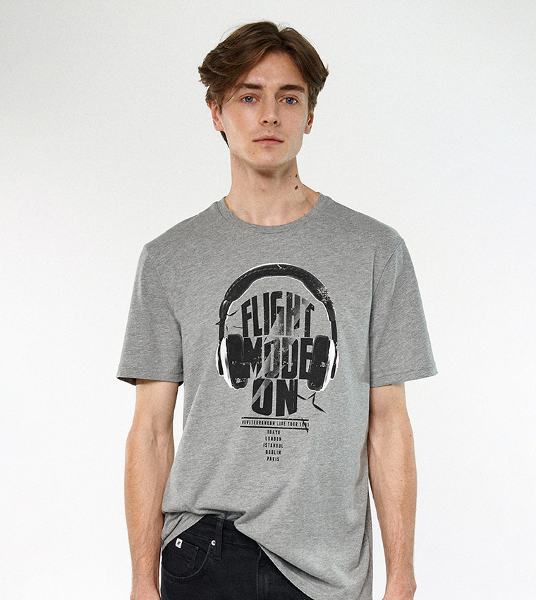 Printed Crew Neck T Shirt 6