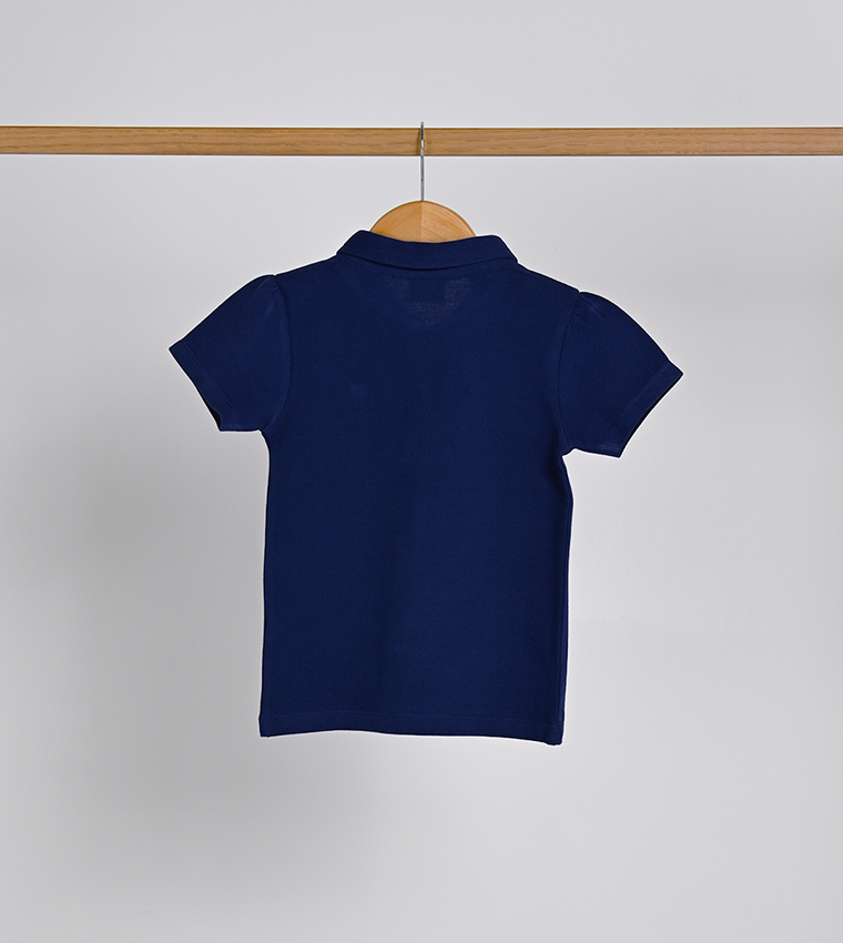 Embroidered Short Sleeves Polo T-Shirt