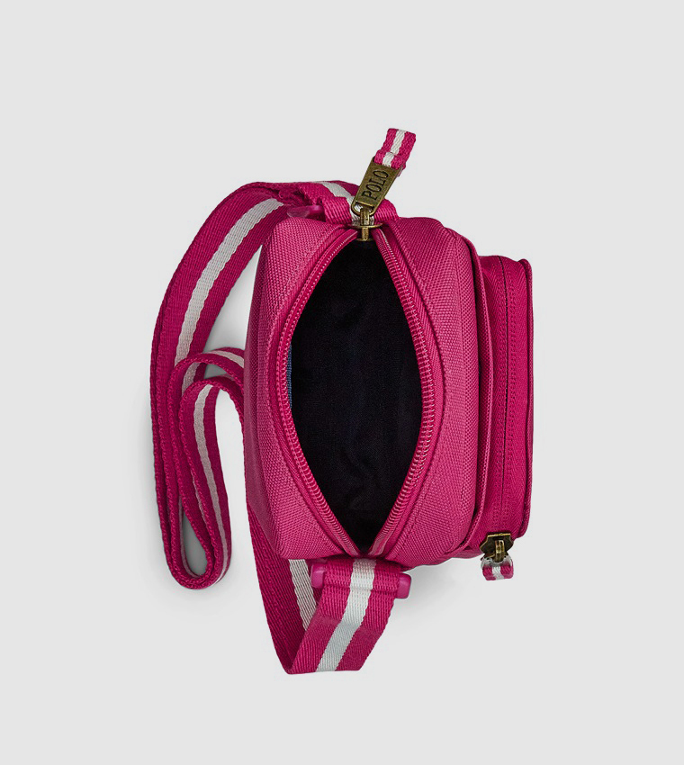 Logo Embroidered Festival Crossbody Bag