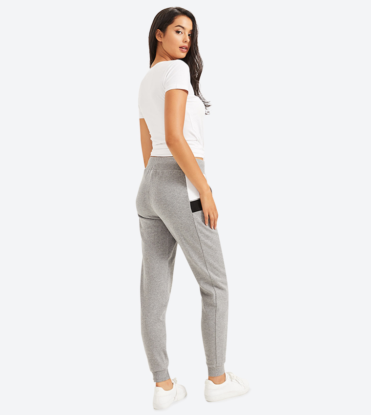 Ribbed Jogger with Elastic Waistband