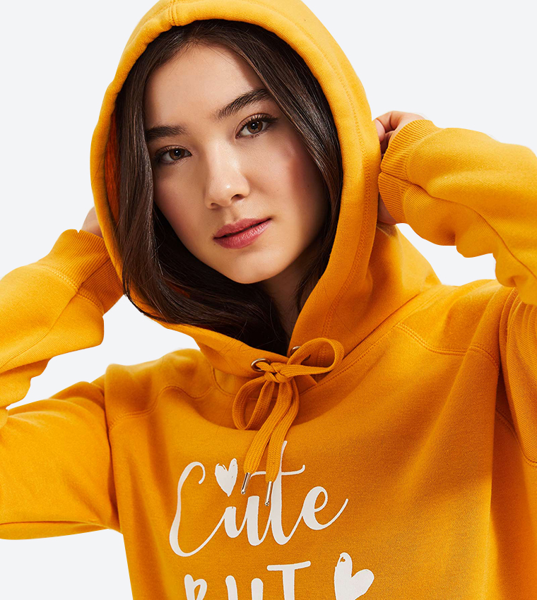 Dark 2024 yellow hoodie