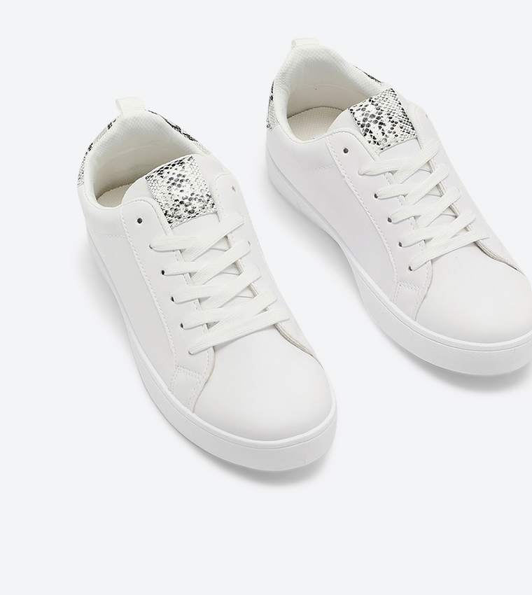 ENGLISH LAUNDRY Womens Black Mixed Media Padded Breathable 190320381443 Round Toe Lace-Up Sneakers Shoes main image 0