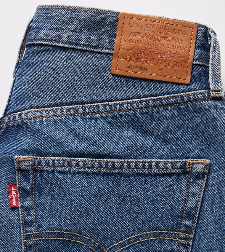 501 Mid Rise Straight Fit Jeans