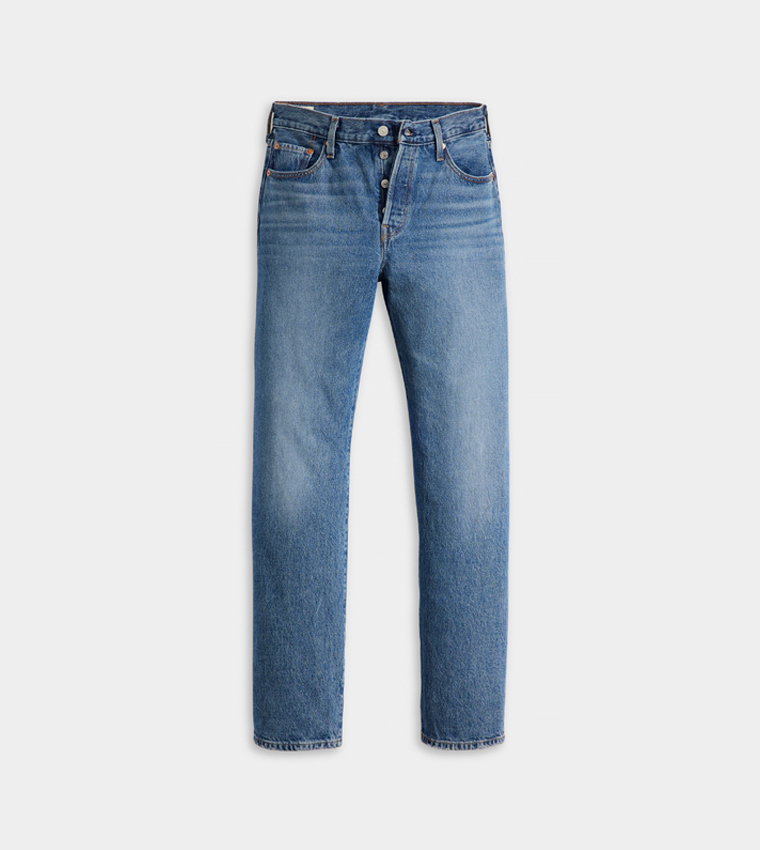 501 Mid Rise Straight Fit Jeans