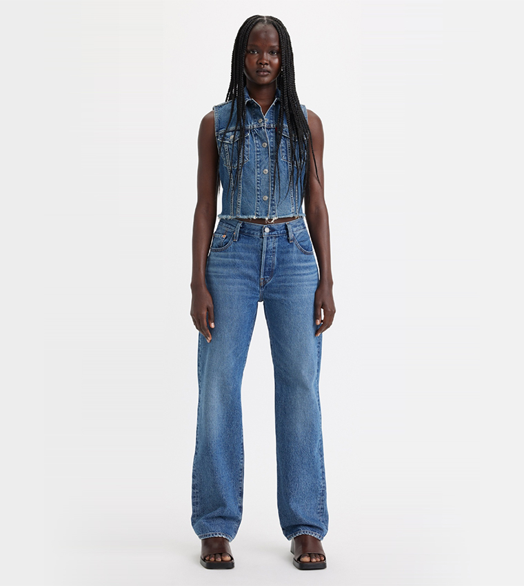 501 Mid Rise Straight Fit Jeans