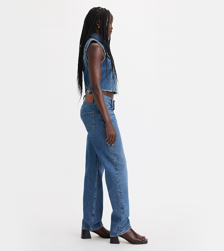 501 Mid Rise Straight Fit Jeans