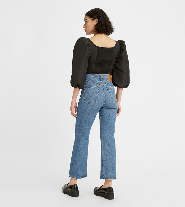 Buy Levi's Ribcage Cropped Bootcut Jeans In Blue | 6thStreet UAE