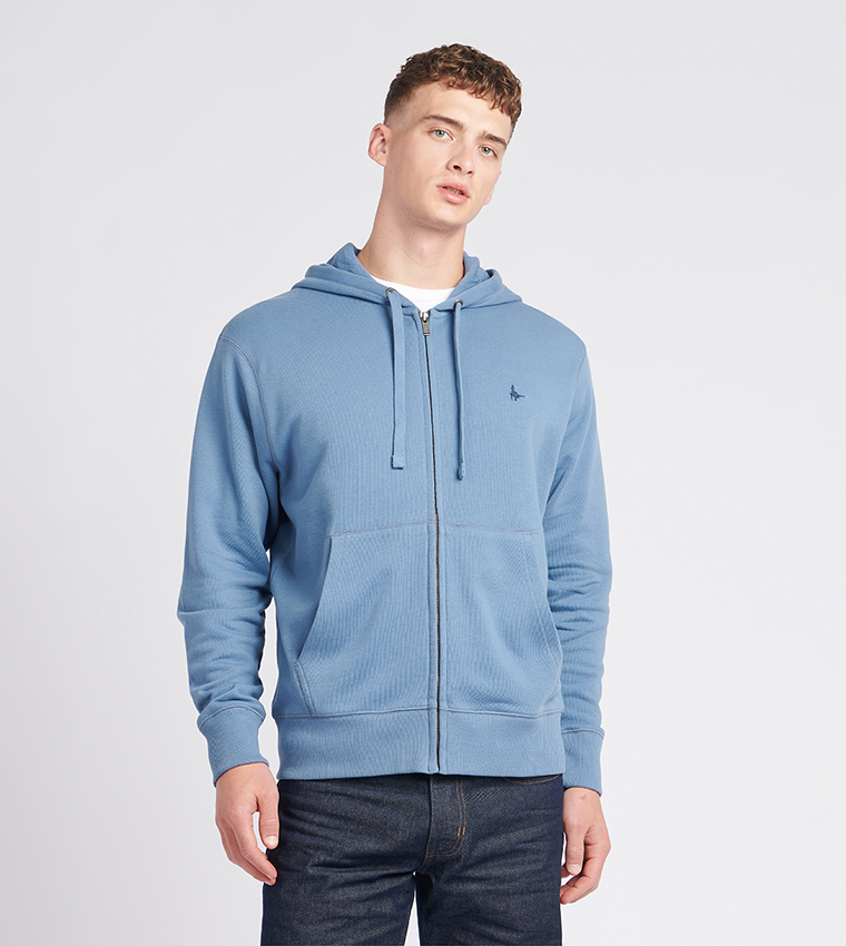 Buy Jack Wills PINEBROOK Zip Front Long Sleeves Hoodie In Blue 6thStreet Kuwait