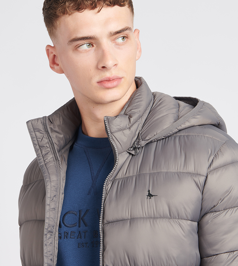 Buy Jack Wills KERSHAW Quilted Long Sleeves Hooded Puffer Jacket In