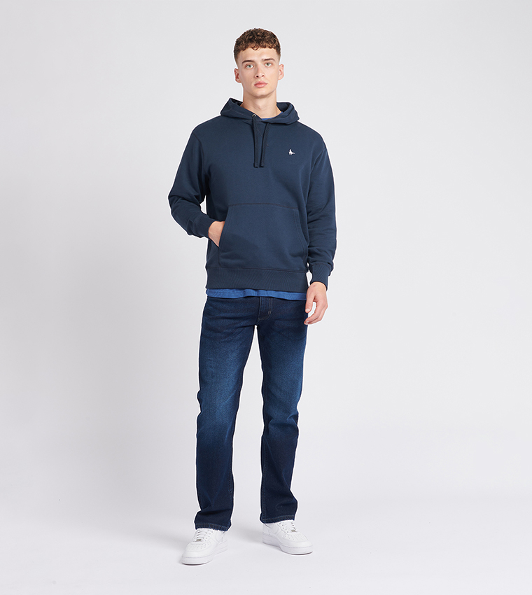 Buy Jack Wills WOODWARD Logo Embroidered Hoodie In Navy 6thStreet Kuwait