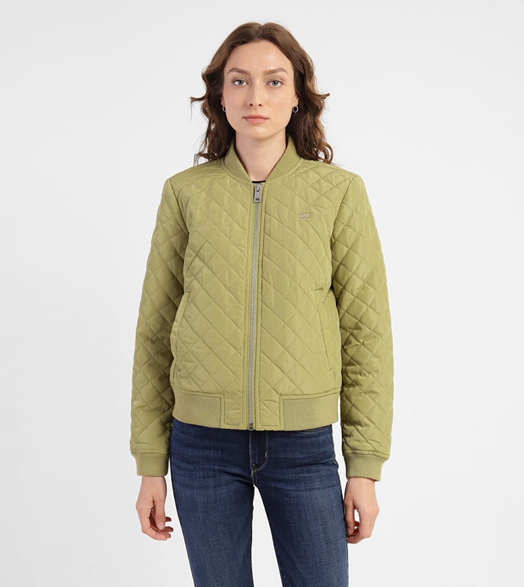 Buy Levi s Quilted Bomber Jacket In Green 6thStreet Saudi Arabia