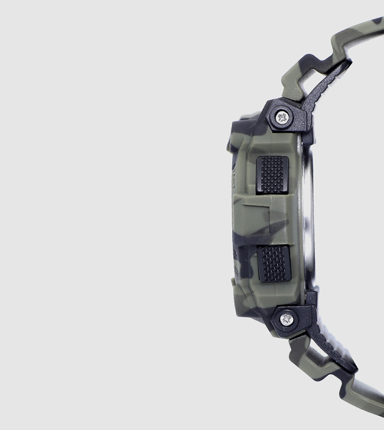 Grey Dial Digital Watch
