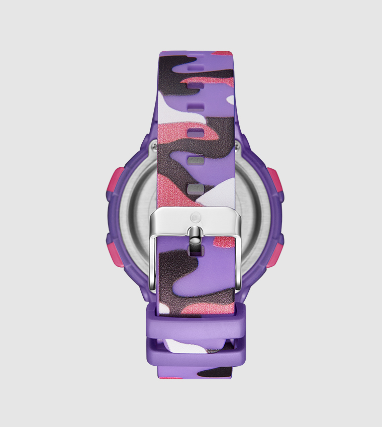 Buy Astro Camo Printed Strap Digital Watch In Purple | 6thStreet Qatar