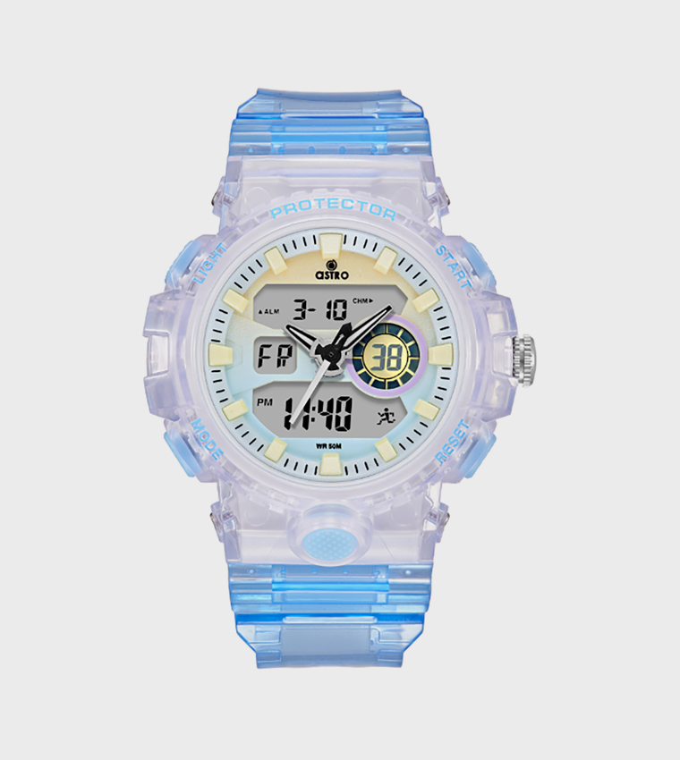 Blue Dial Digital Watch
